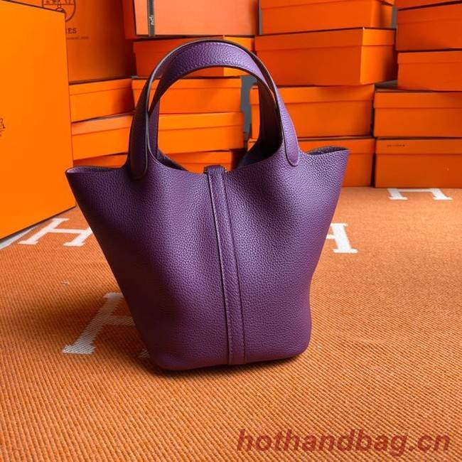 Hermes Picotin Lock Bags Original togo Leather PL3388 purple