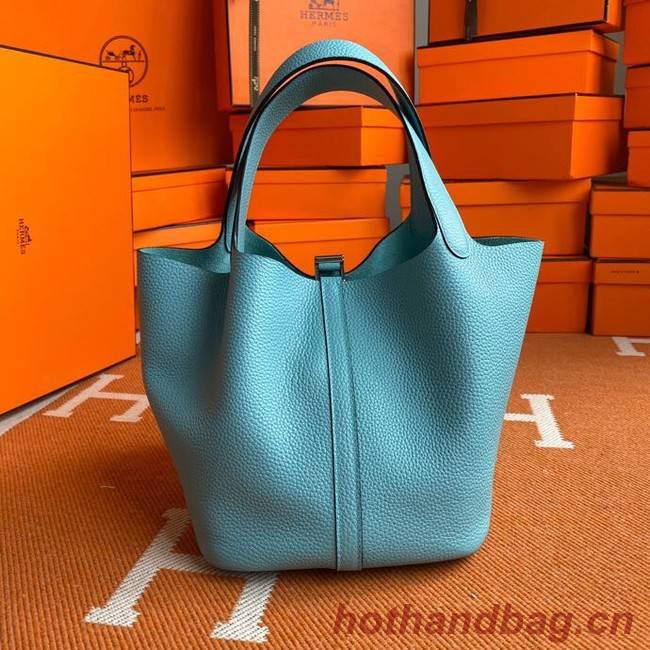 Hermes Picotin Lock Bags Original togo Leather PL3388 sky blue