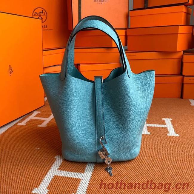 Hermes Picotin Lock Bags Original togo Leather PL3388 sky blue