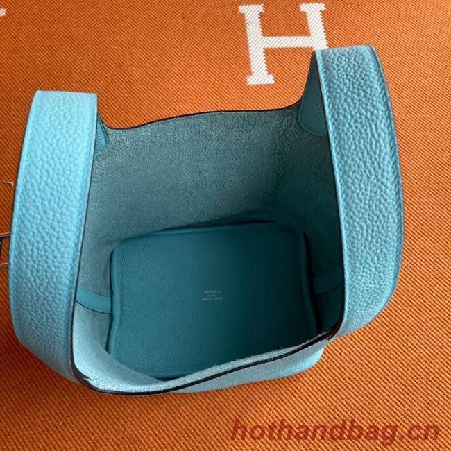 Hermes Picotin Lock Bags Original togo Leather PL3388 sky blue