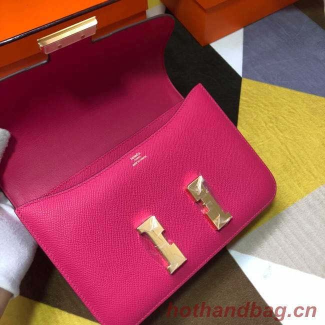 Hermes Original Espom Leather Constance Bag 5333 Purplish red