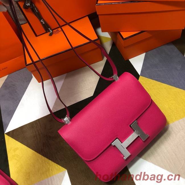 Hermes Original Espom Leather Constance Bag 5333 Purplish red