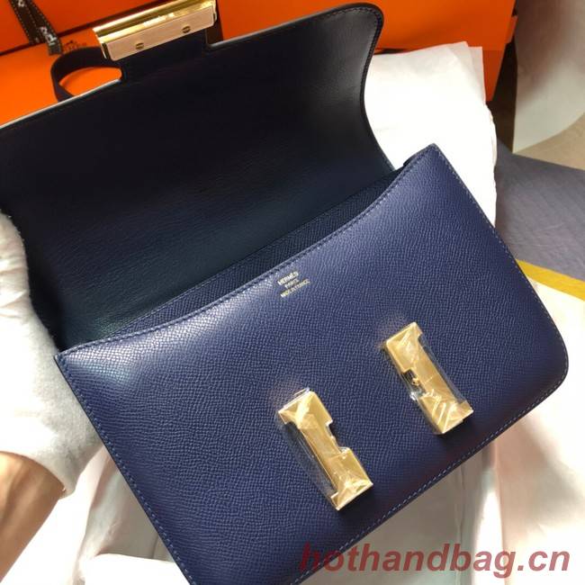 Hermes Original Espom Leather Constance Bag 5333 Sapphire blue