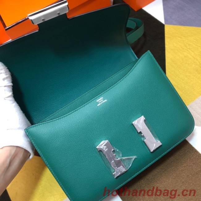 Hermes Original Espom Leather Constance Bag 5333 blackish green