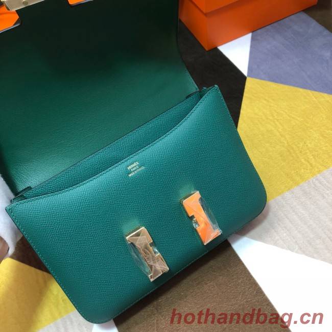 Hermes Original Espom Leather Constance Bag 5333 blackish green