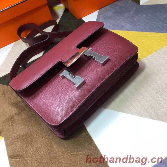 Hermes Original Espom Leather Constance Bag 5333 claret