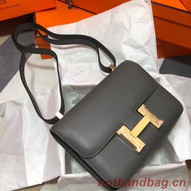 Hermes Original Espom Leather Constance Bag 5333 dark gray