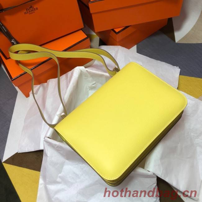 Hermes Original Espom Leather Constance Bag 5333 lemon