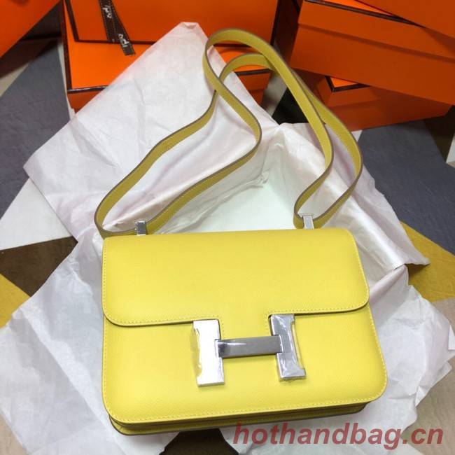 Hermes Original Espom Leather Constance Bag 5333 lemon