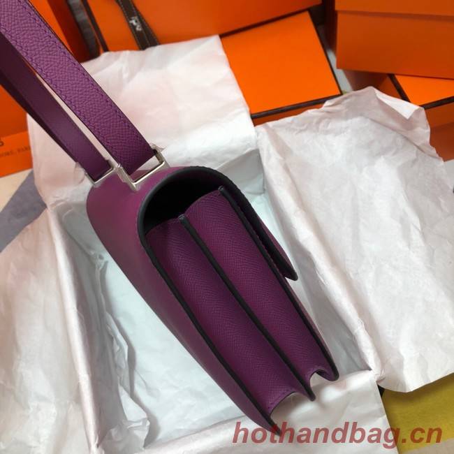 Hermes Original Espom Leather Constance Bag 5333 purple