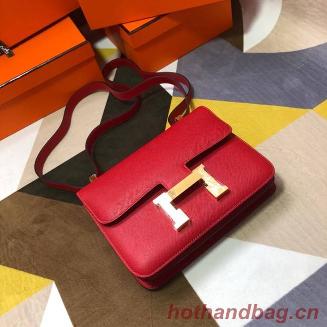 Hermes Original Espom Leather Constance Bag 5333 red