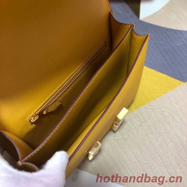 Hermes Original Espom Leather Constance Bag 5333 yellow