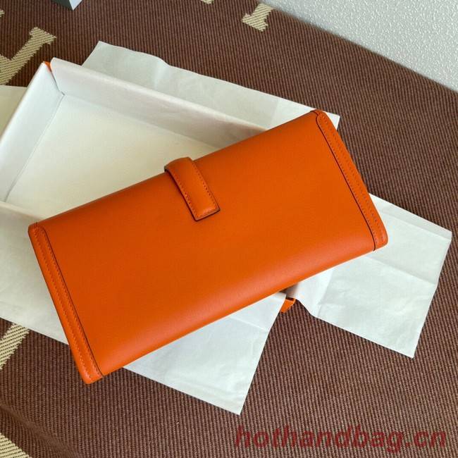 Hermes Original jige swift Leather Clutch 37088 Orange