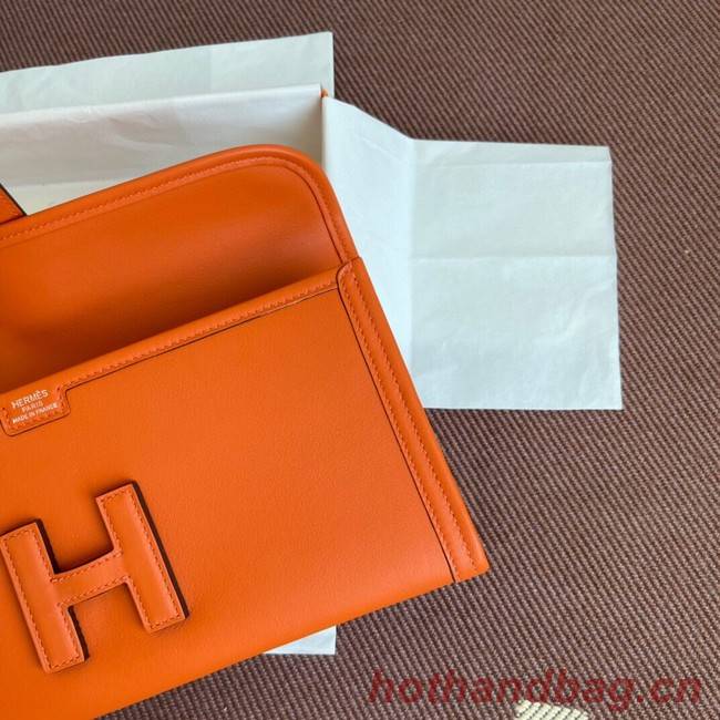 Hermes Original jige swift Leather Clutch 37088 Orange