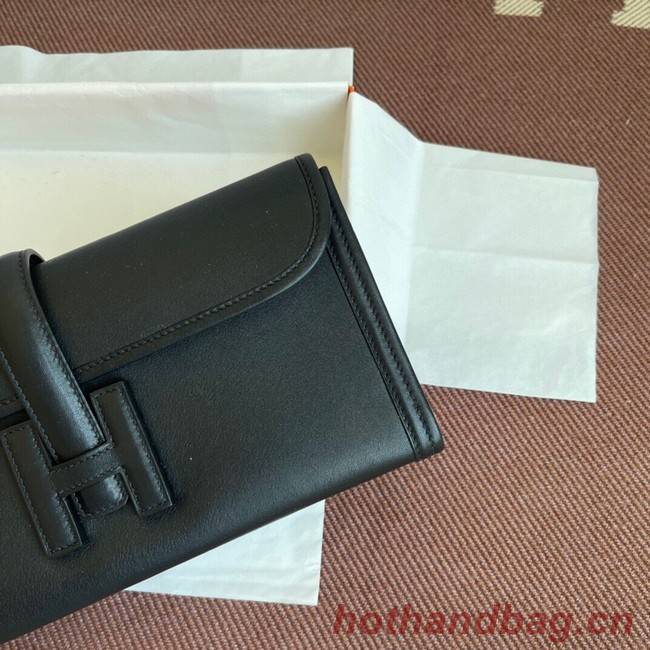 Hermes Original jige swift Leather Clutch 37088 black