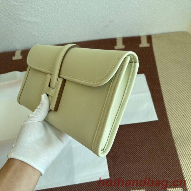 Hermes Original jige swift Leather Clutch 37088 cream