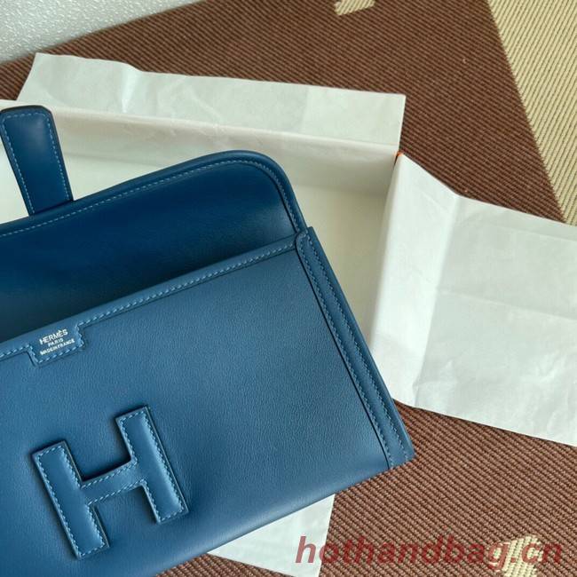 Hermes Original jige swift Leather Clutch 37088 drak gray