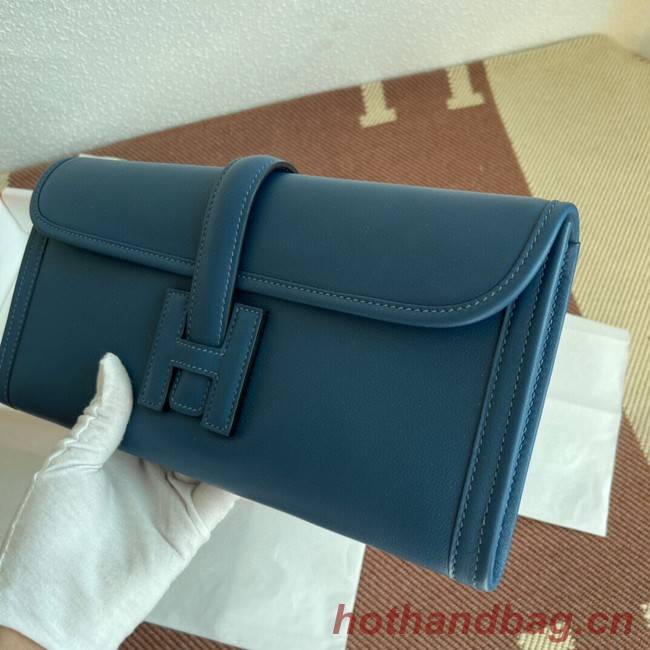 Hermes Original jige swift Leather Clutch 37088 drak gray