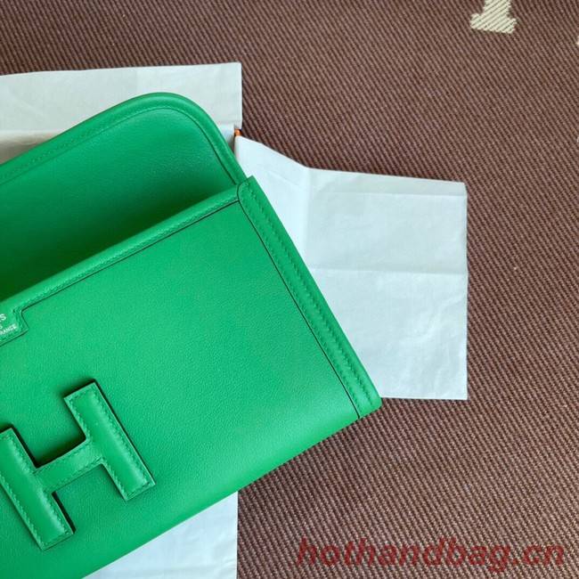 Hermes Original jige swift Leather Clutch 37088 green 