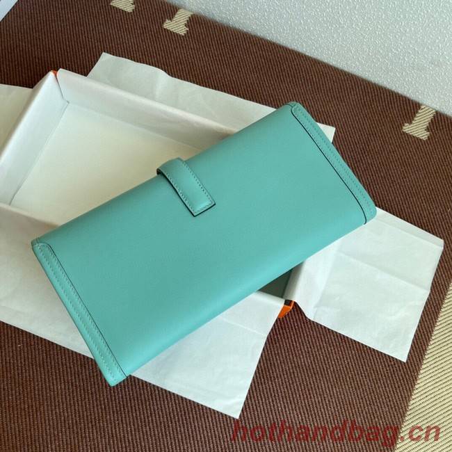 Hermes Original jige swift Leather Clutch 37088 light blue