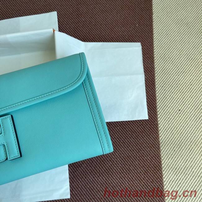 Hermes Original jige swift Leather Clutch 37088 light blue