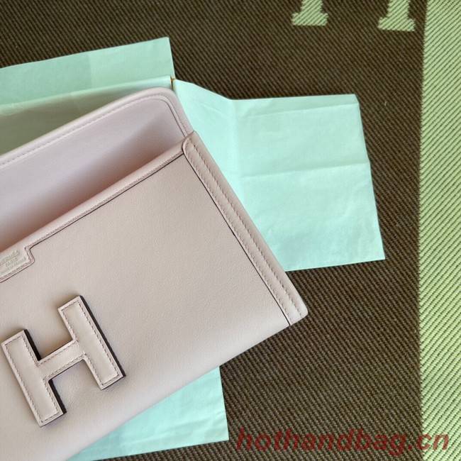 Hermes Original jige swift Leather Clutch 37088 light pink