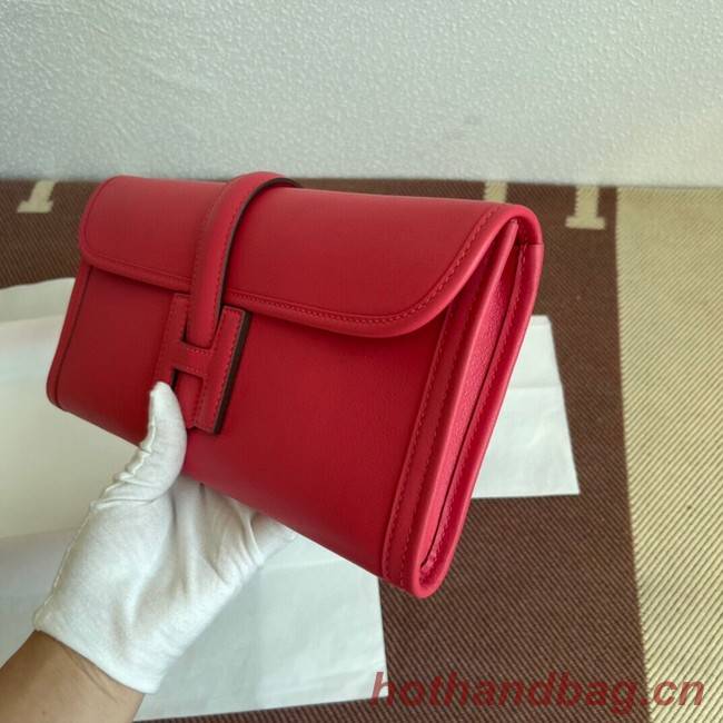 Hermes Original jige swift Leather Clutch 37088 plum