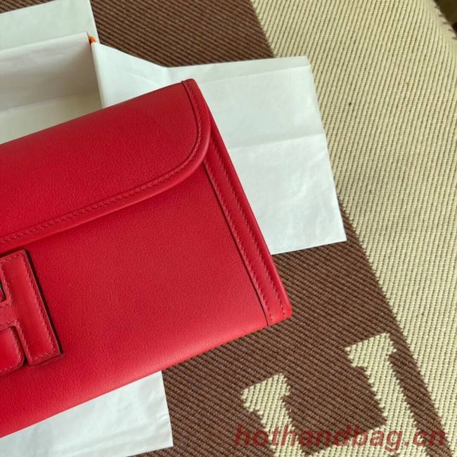 Hermes Original jige swift Leather Clutch 37088 red