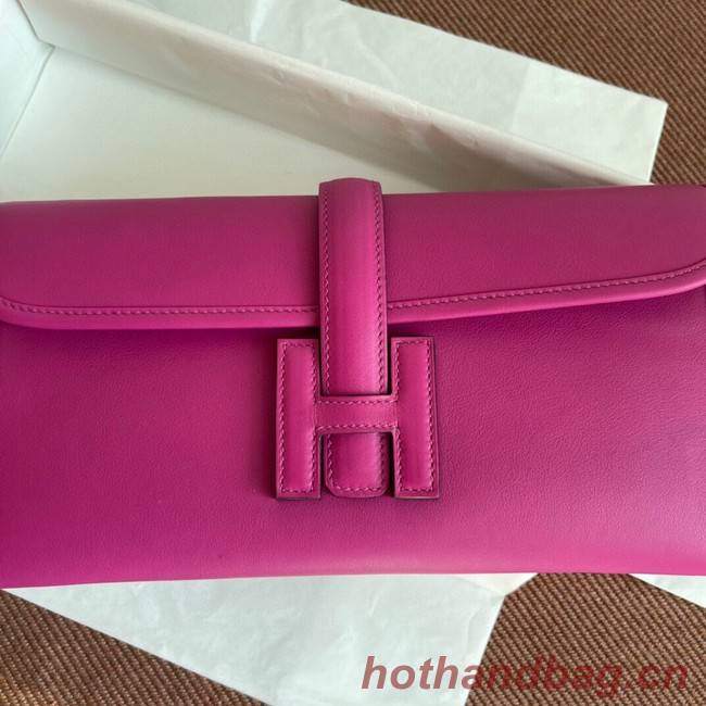 Hermes Original jige swift Leather Clutch 37088 rose