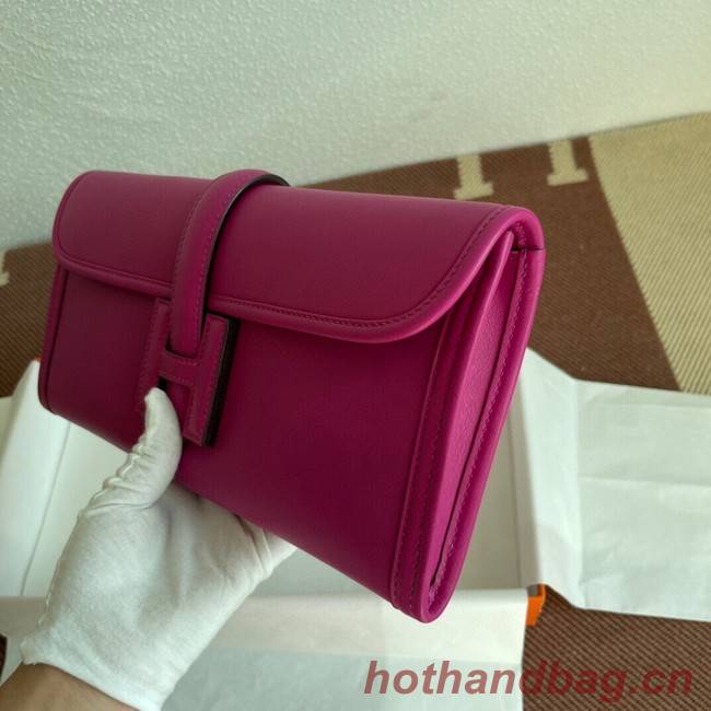 Hermes Original jige swift Leather Clutch 37088 rose