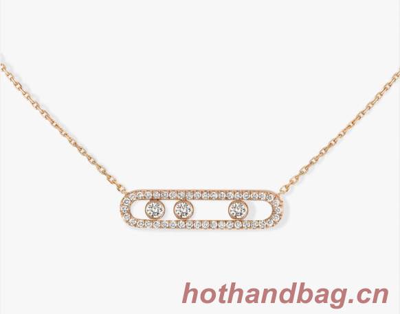 Messika Rose Gold Diamond Nacklace M5434 Move Pave