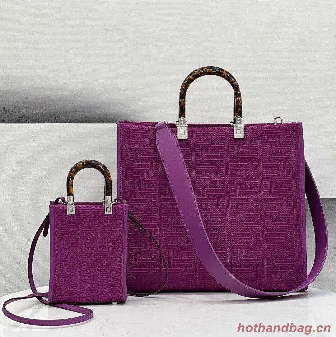 FENDI SHOPPER Canvas Bag FF63259 Fuchsia