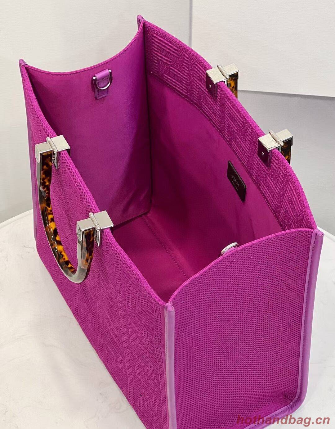 FENDI SHOPPER Canvas Bag FF63259 Fuchsia