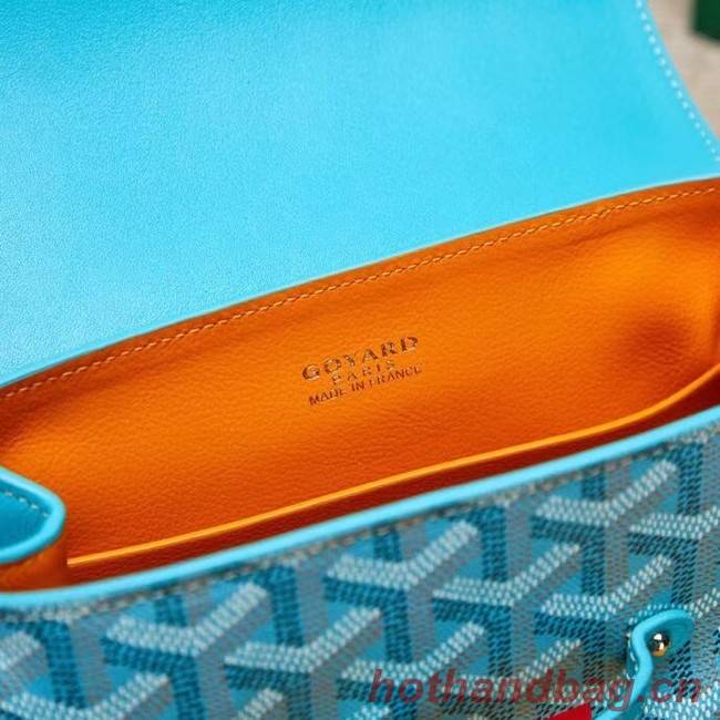 Goyard Calfskin Leather saigon mini Tote Bag 9955 light blue