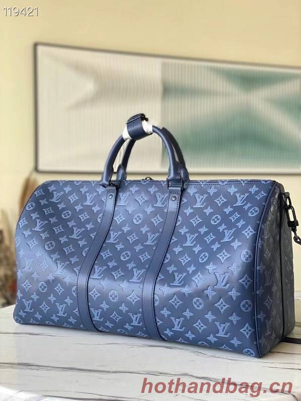 Louis Vuitton KEEPALL BANDOULIERE 50 M45731 Navy Blue