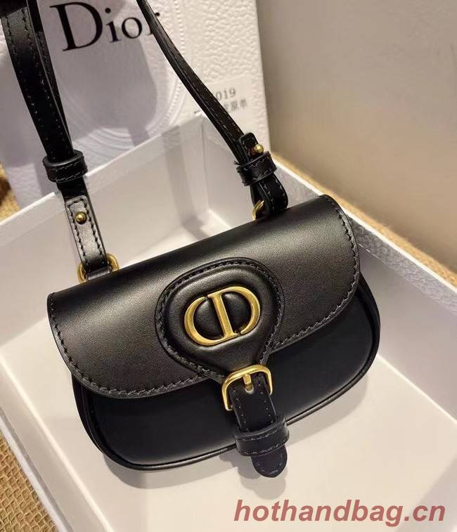 MINI DIOR BOBBY BAG Warm Taupe Box Calfskin S5109U BLACK 