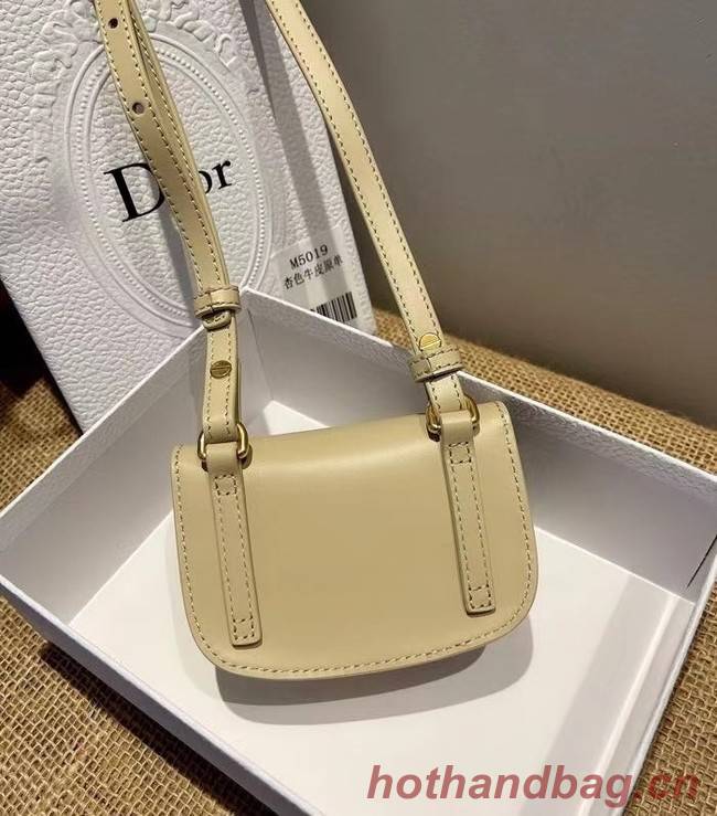 MINI DIOR BOBBY BAG Warm Taupe Box Calfskin S5109U Cream