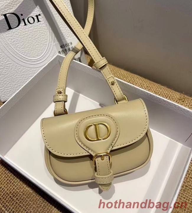 MINI DIOR BOBBY BAG Warm Taupe Box Calfskin S5109U Cream