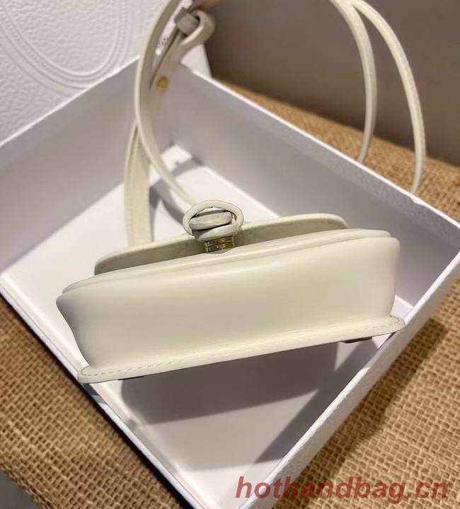 MINI DIOR BOBBY BAG Warm Taupe Box Calfskin S5109U WHITE