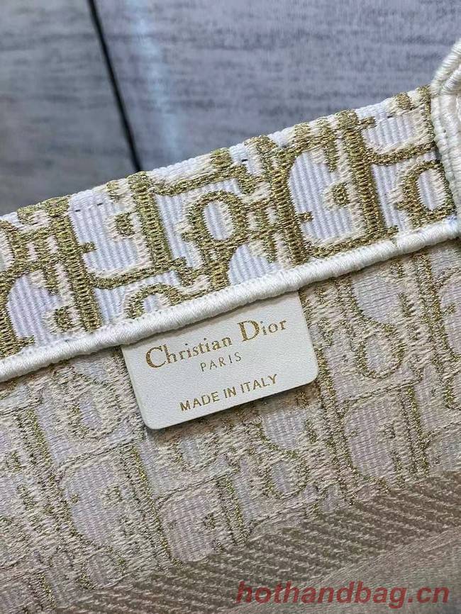 SMALL DIOR BOOK TOTE Embroidery C1287-9 cream