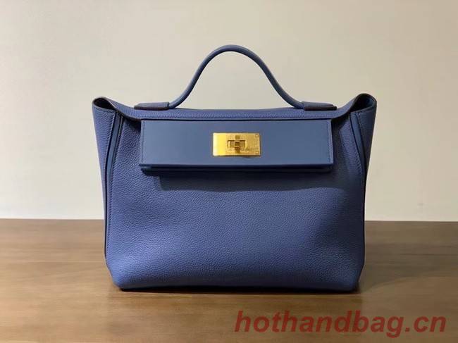 Hermes Kelly Original togo Leather Tote Bag H2424 Electro optic blue