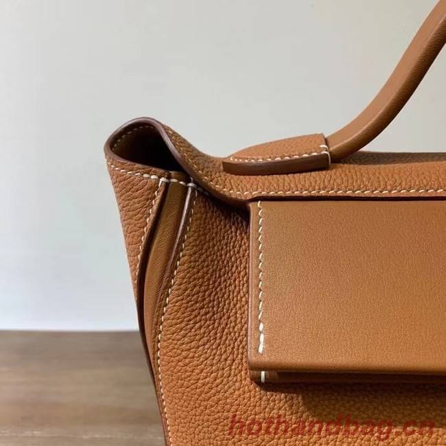 Hermes Kelly Original togo Leather Tote Bag H2424 gold brown