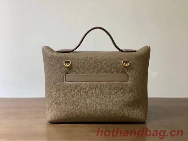 Hermes Kelly Original togo Leather Tote Bag H2424 gray