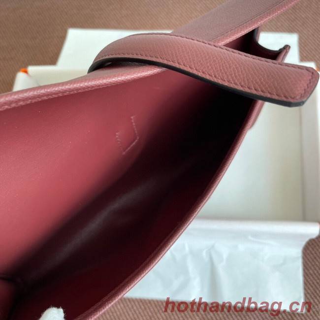 Hermes Original Espom Leather Clutch 37088 claret