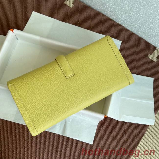 Hermes Original Espom Leather Clutch 37088 lemon