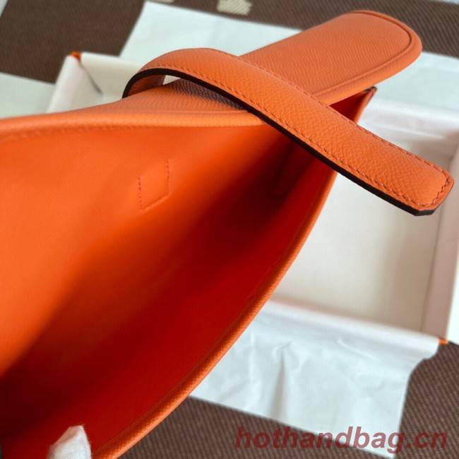 Hermes Original Espom Leather Clutch 37088 orange