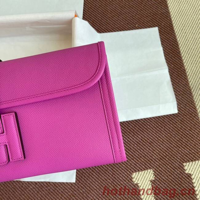 Hermes Original Espom Leather Clutch 37088 plum blossom