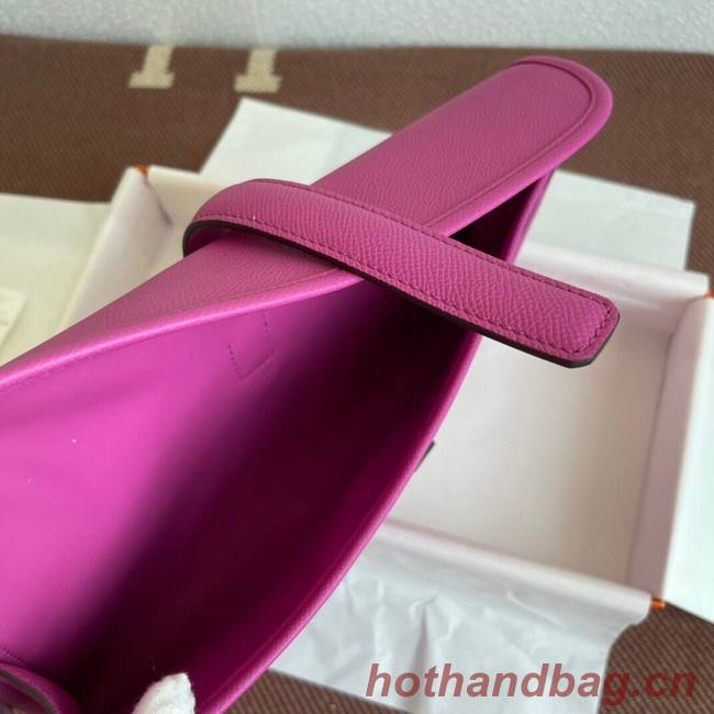 Hermes Original Espom Leather Clutch 37088 plum blossom