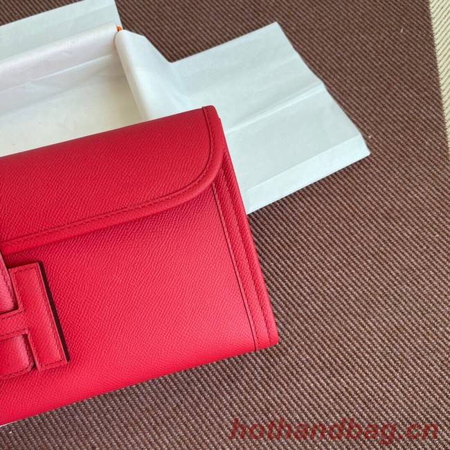 Hermes Original Espom Leather Clutch 37088 red