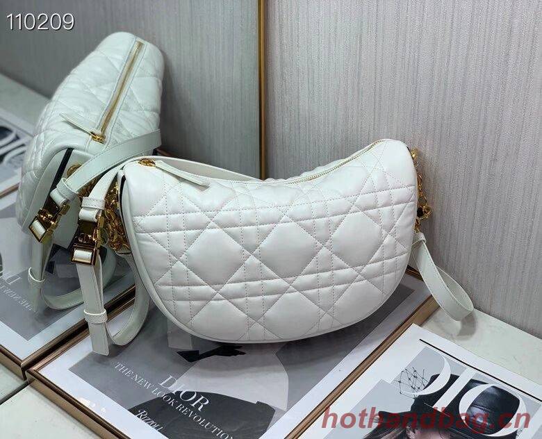 DIOR Shoulder Bag Cannage Lambskin C0616 white